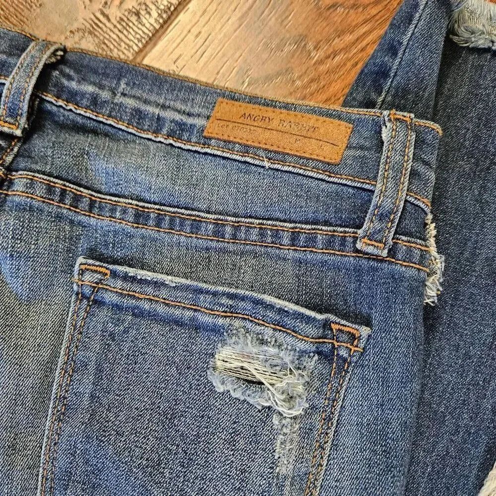 Angry Rabbit Skinny Crop Distressed Jeans - Picture 7 of 9